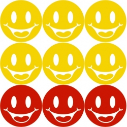 Stickere mari Smiley Faces, decupate contur